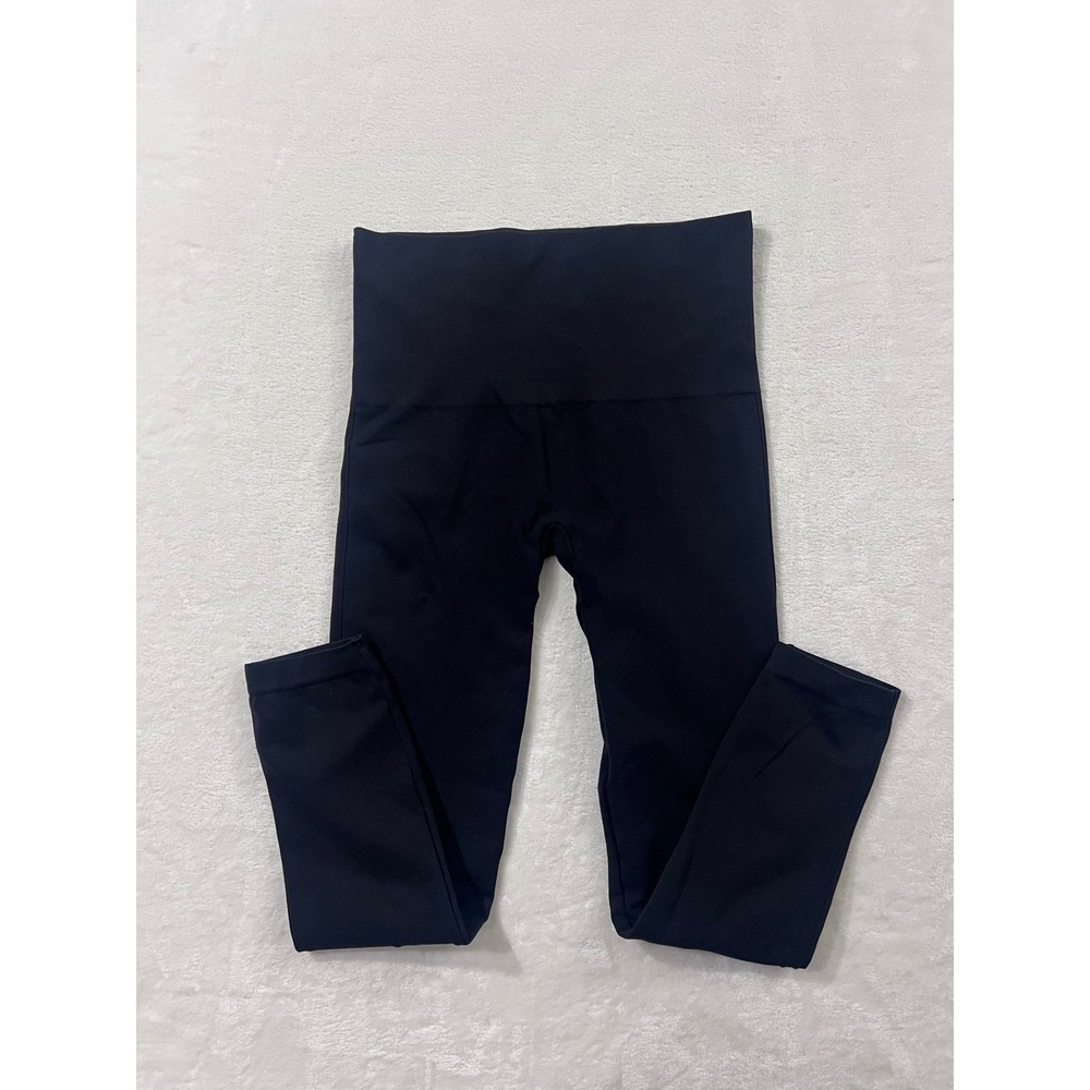 Spanx Look At Me Now Seamless Leggings Very Black High Waist XL FL3515 Shapewear